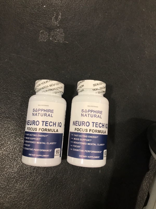 Photo 2 of (2 Pack) Neuro Tech IQ Brain Supplement Neurotech Iq Focus Formula Pills (120 Capsules)