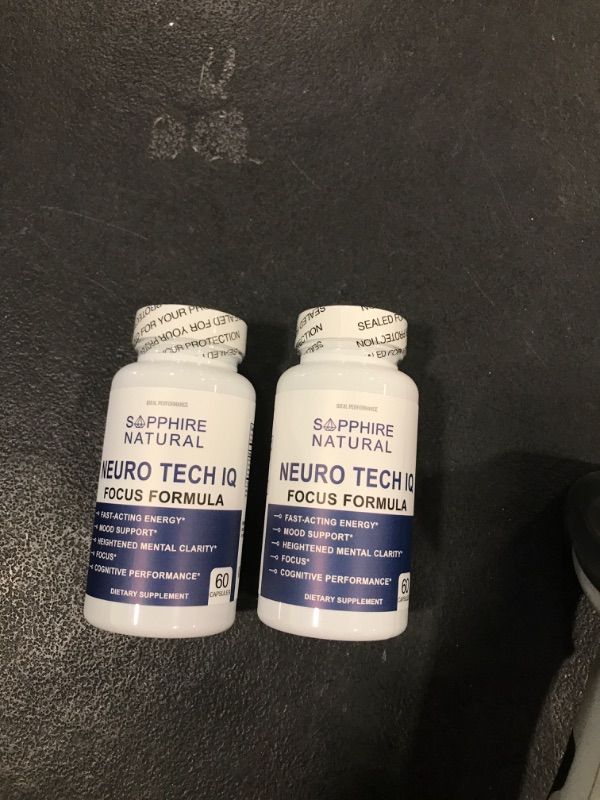 Photo 2 of 2 Pack) Neuro Tech IQ Brain Supplement Neurotech Iq Focus Formula Pills (120 Capsules)