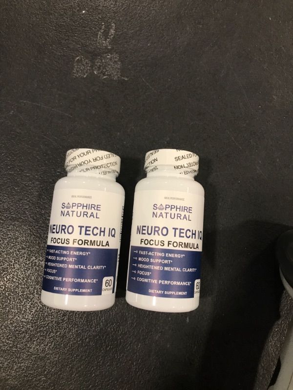 Photo 1 of 2 Pack) Neuro Tech IQ Brain Supplement Neurotech Iq Focus Formula Pills (120 Capsules)