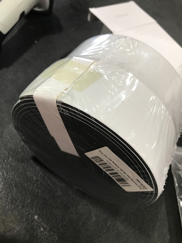 Photo 2 of 2 Rolls 2 Inch W 1/2 Inch T Weather Stripping Air Conditioner Open Cell Foam Seal Tape, Window Insulation High Resilience Seal Strip for Doors Window,Total 11FT 