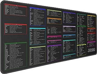 Photo 1 of JIKIOU Linux Commands Line Mouse pad - Extended Large Cheat Sheet Mousepad. Shortcuts to Kali/Red Hat/Ubuntu/OpenSUSE/Arch/Debian/Unix Programmer. Non-Slip lycra Gaming Desk mat