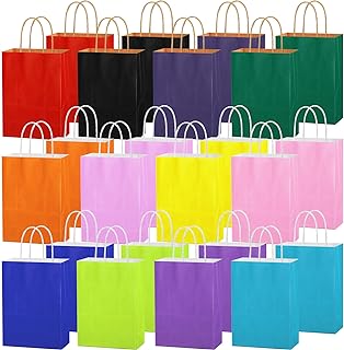 Photo 1 of 156 Packs Paper gifts Bags with Handles Bulk 5.91 x 3.15 x 8.27 Small Gift Bags 12 Colors Party Favor Bags Bulk Suitable for Birthday Parties Candy Gifts Wrapping