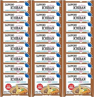Photo 1 of [SAPPORO ICHIBAN] Ramen Noodles, Beef Flavor, No. 1 Tasting Japanese Instant Noodles (3.5 Oz. x 24 packs) | 24 Pack Case
