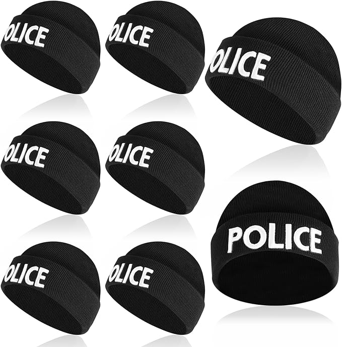 Photo 1 of 12 Pcs Cuffed Beanie Knitted Beanie Hat Embroidered Hat Winter Skull Cap for Men Women
