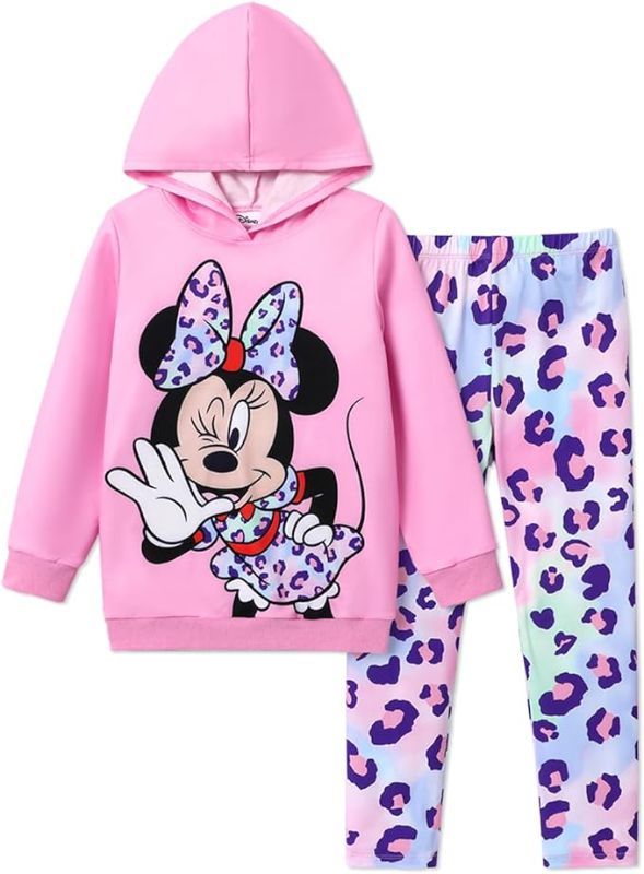 Photo 1 of Disney Mickey and Friends Girls Long Sleeve Tops Hoodie and Leggings Fashion Outfit Set SIZE 8-9Y
