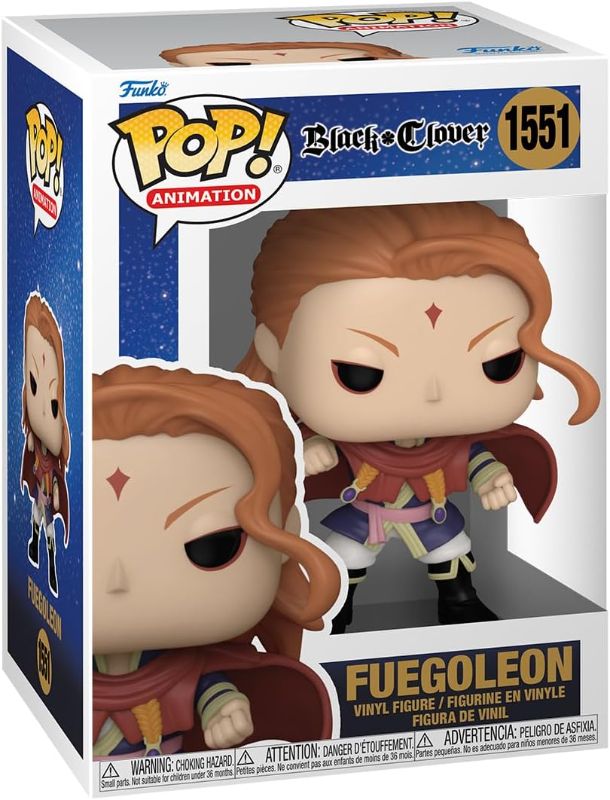 Photo 1 of Funko Pop! Black Clover - Fuegoleon (GITD) Vinyl Figure #1555 PX Exclusive
