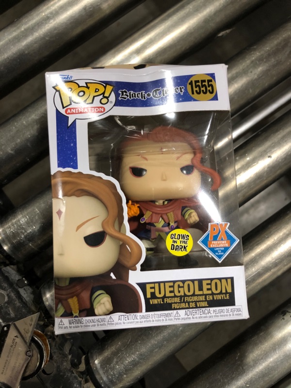 Photo 2 of Funko Pop! Black Clover - Fuegoleon (GITD) Vinyl Figure #1555 PX Exclusive
