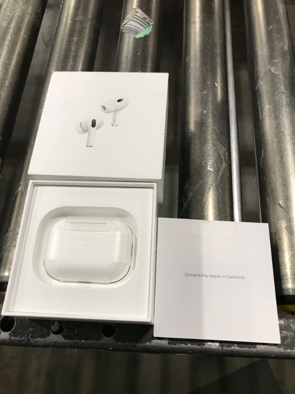 Photo 3 of Apple AirPods Pro (2nd Generation) Wireless Ear Buds with USB-C Charging, Up to 2X More Active Noise Cancelling Bluetooth Headphones