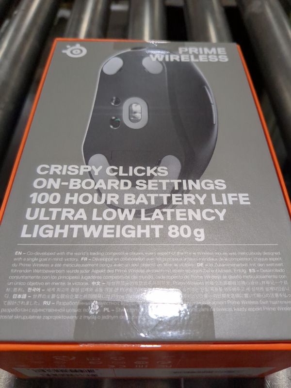 Photo 3 of SteelSeries Esports Wireless FPS Gaming Mouse – Ultra Lightweight – Prime Edition – 5 Programmable Buttons – Lag-free 2.4GHz – 100H Battery – 18K CPI Sensor – Magnetic Optical Switches – PC/Mac