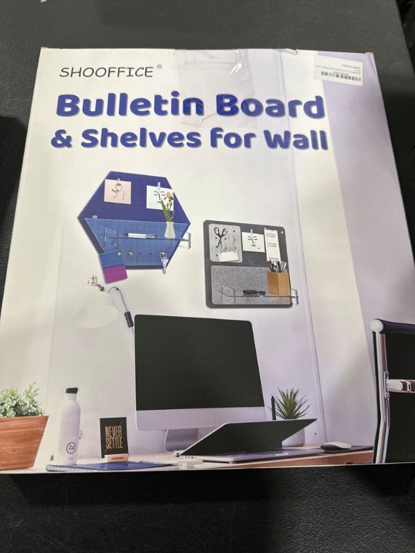 Photo 1 of BULLETIN BOARD AND SHELVES FOR WALL