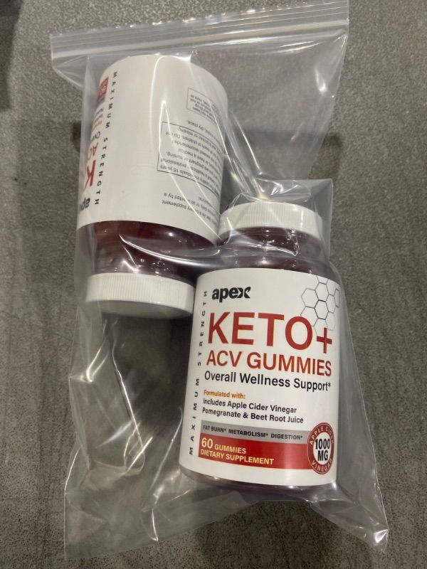 Photo 2 of (2 Pack) ApexKeto ACV - Apex Keto+ACV Gummies for Overall Wellness Support [BB:05.2025]
