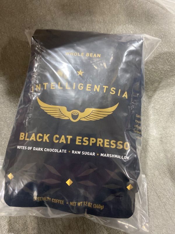 Photo 2 of Intelligentsia Coffee Gifts, Medium Roast Whole Bean Coffee - Black Cat Espresso 12 Ounce Bag with Flavor Notes of Stone Fruit, Dark Sugars and Dark Chocolate Black Cat Classic Espresso, WB [BB:04.12.2024]