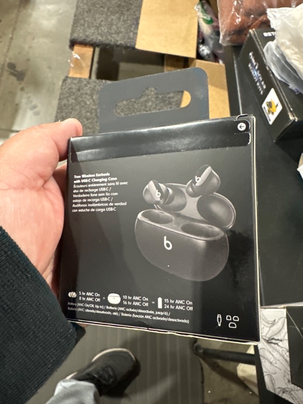 Photo 4 of Beats Studio Buds - True Wireless Noise Cancelling Earbuds - Black with AppleCare+ (2 Years) Black Studio Buds w/ AppleCare+ FACTORY SEALED BOX. 