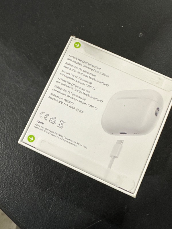 Photo 3 of Apple AirPods Pro (2nd Generation) Wireless Ear Buds with USB-C Charging, Up to 2X More Active Noise Cancelling Bluetooth Headphones, Transparency Mode, Adaptive Audio, Personalized Spatial Audio USB-C Without AppleCare+  FACTORY SEALED BOX. OPENED FOR PI