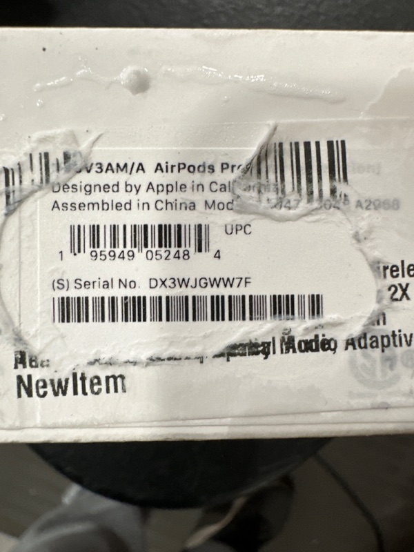 Photo 2 of Apple AirPods Pro (2nd Generation) Wireless Ear Buds with USB-C Charging, Up to 2X More Active Noise Cancelling Bluetooth Headphones, Transparency Mode, Adaptive Audio, Personalized Spatial Audio USB-C Without AppleCare+ FACTORY SEALED BOX. 