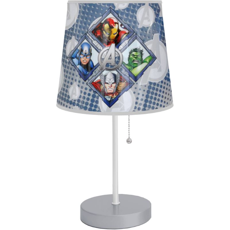 Photo 1 of Avengers Stick Table Kids Lamp with Pull Chain, Themed Printed Decorative Shade,Metal