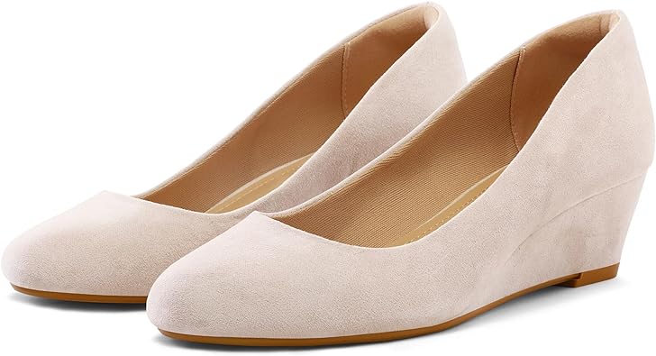 Photo 1 of (10 ) mysoft Women's Wedge Pumps Closed Toe Low Heel Dress Shoes