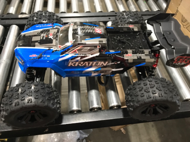 Photo 3 of ARRMA RC Truck 1/8 KRATON 6S V5 4WD BLX Speed Monster Truck with Spektrum Firma RTR, Blue, ARA8608V5T2