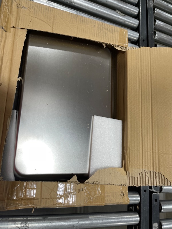 Photo 1 of Enclosed Stainless Steel Cat Litter Box, Large Metal Litter Box for Cats Rabbits, Never Absorbs Odors, Stain Free, Rustproof, Non Stick Smooth Surface 19.6" L x 13.7" W x 9" H