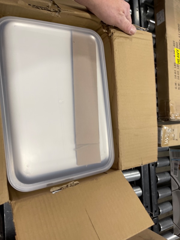 View 2 of Citylife 2 Packs Plastic Storage Bins with Lids Large Storage Box with Handle Stackable Containers for Organizing, 14.33 x 10.16 x 6.3 inch