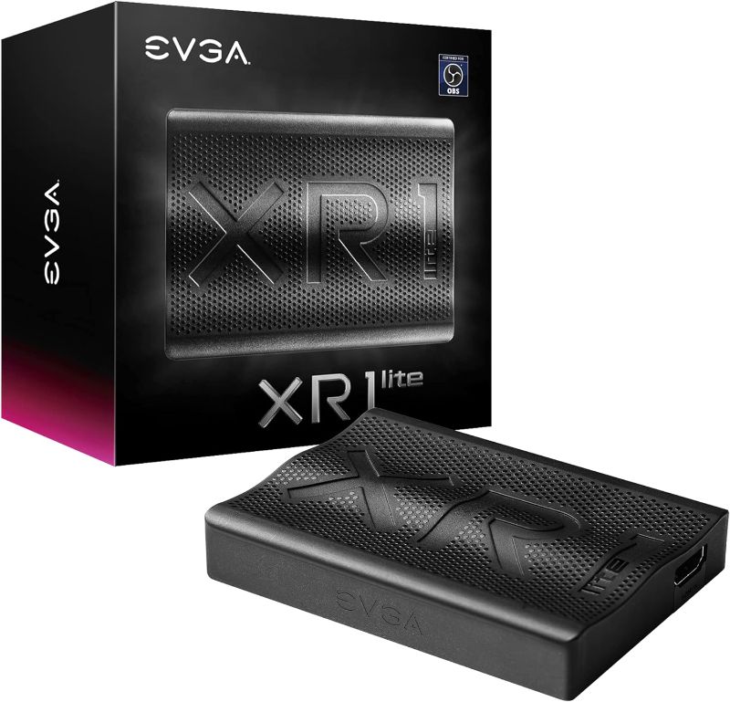 Photo 1 of EVGA XR1 lite Capture Card, Certified for OBS, USB 3.0, 4K Pass Through, PC, PS5, PS4, Xbox Series X and S, Xbox One, Nintendo Switch, 141-U1-CB20-LR

