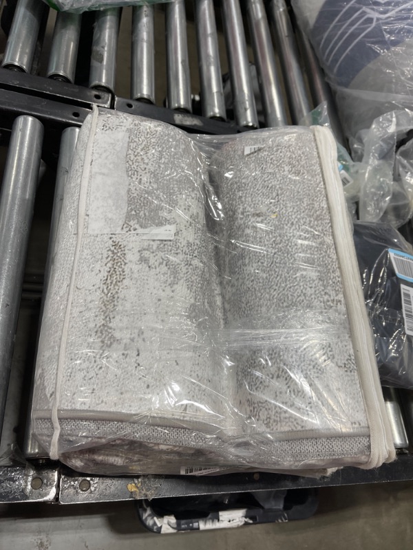 Photo 1 of OMERAI Washable Rug 4'x6' Abstract Machine Washable Rugs Ultra-Thin Area Rugs for Living Room Non Slip Stain Resistant Modern Carpet for Bedroom Dining Room Office Kitchen Brown Rug Washable (Brown) Tpe05-brown 4' x 6'