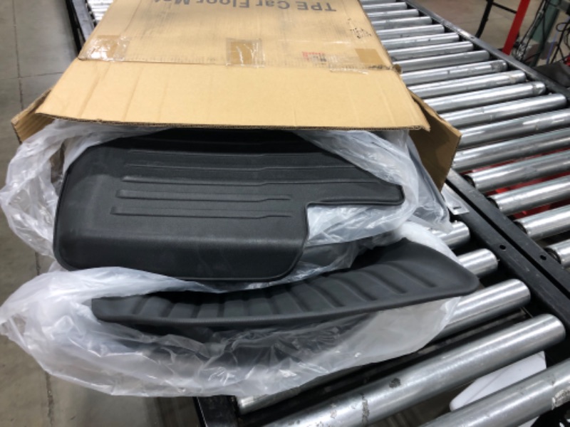 Photo 2 of 2024 New Version Tesla Model 3 Highland Floor Mats Custom Fit All Weather TPE Cargo Liner Cargo Trunk Accessories,Compatible 2021 2022 Tesla Model 3 (2024 Model 3 Full Floor Mat Kit) 2024 Model 3 Full Floor Mats Set