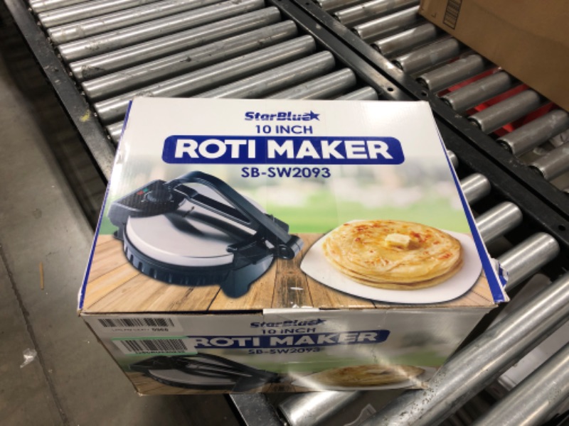 Photo 2 of 10inch Roti Maker by StarBlue with FREE Roti Warmer - The automatic Stainless Steel Non-Stick Electric machine to make Indian style Chapati, Tortilla, Roti AC 110V 50/60Hz 1200W SB-SW2093