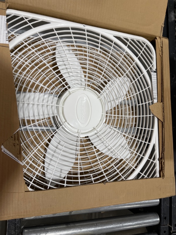 Photo 2 of Lasko 20? Weather-Shield Performance Box Fan-Features Innovative Wind Ring System for Up to 30% More Air, 20 Inch, 3720