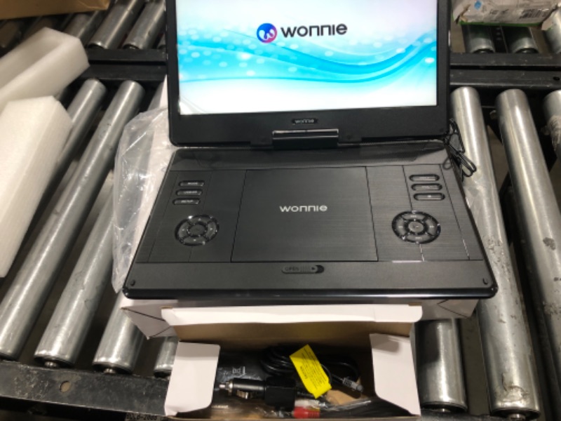 Photo 2 of WONNIE 16.5" Portable DVD Player with 14.1" Large HD Swivel Screen, 6 Hours Rechargeable Battery, High Clear Volume Speaker, Support USB/SD Card/Sync TV, Last Memory and Multiple Disc Formats
