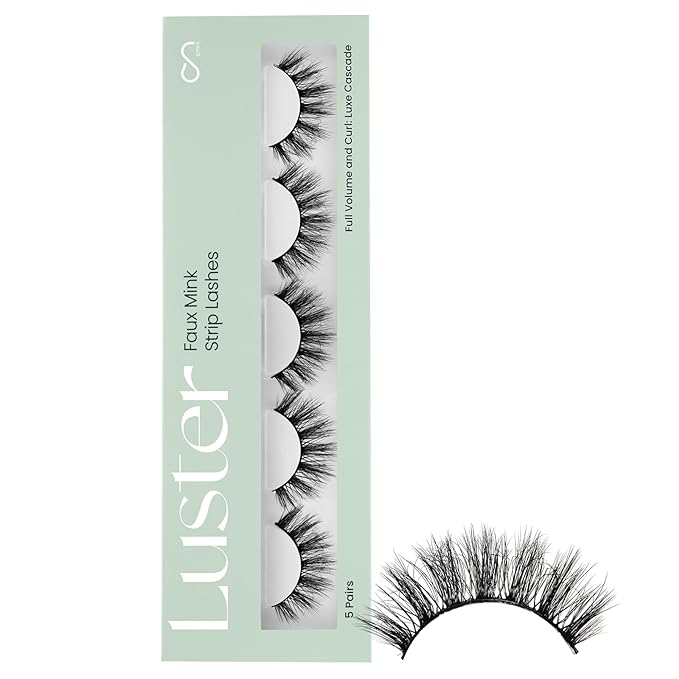 Photo 1 of Faux Mink Strip Lashes, DIY Individual Fake Eyelashes At Home Extensions, Bold and Dramatic Eye Lashes for a Statement Glam, Waterproof and Reusable Lashes Wispy, 5 Pairs Luxe Cascade
