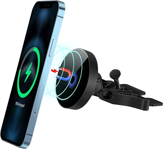 Photo 1 of 15W Magnetic Wireless Car Charger CD Slot Mount for iPhone 13/13 Pro/13 Pro Max/13 mini/12/12 Pro/12 Pro Max,Powerful Suction Auto-Alignment Mag-Safe Car Mount, Compatible with Mag-Safe Cases
