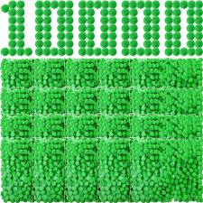 Photo 1 of 10000 Pieces 1cm Colored Pom Poms for Crafts Fuzzy Craft Pompoms Balls for DIY Creative Crafts Decorations (GREEN)

