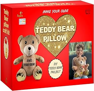 Photo 1 of 2Pepers Make Your Own Teddy Bear Plush Pillow Gifts for Girls, DIY Kids Crafts 3 4 5 6 7 Years Old, Best Girls Toys Gifts for Kids, Arts and Crafts for Girls 