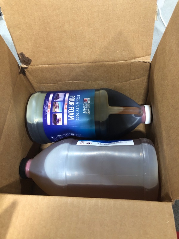 Photo 1 of 4 Lb. Density Expanding Pour Foam, 2 Part Polyurethane Closed Cell Liquid Foam for Boat and Dock Flotation, Soundproofing, Filling Voids, and Insulation (1 Gallon Kit)