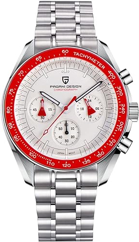 Photo 1 of Pagani Design 1701 Moon Wristwatch Homage Men's Quartz Chronograph Watches Japan VK63 Movement Stianless Steel Bracelet 100M Waterproof Sport Watch
