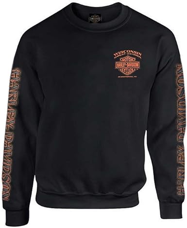 Photo 1 of Harley-Davidson Men's Eagle Piston Fleece Pullover Sweatshirt, Black 30299948