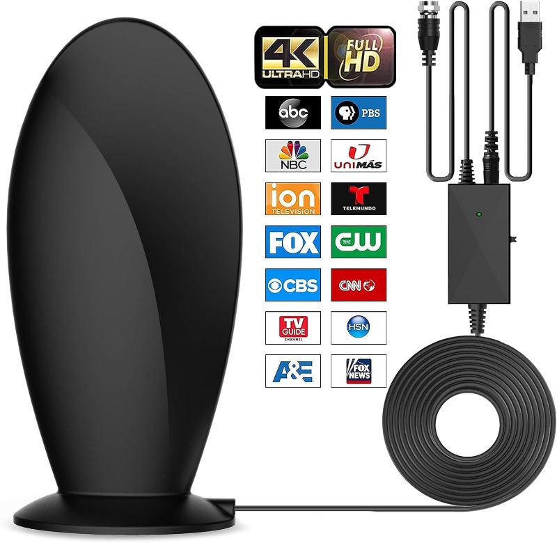 Photo 1 of Digital Antenna for Smart tv, 2024 Upgraded Outdoor/Indoor HD Digital Portable TV Antenna with Signal Booster Long 550+ Miles Range Support All TV with 4K 1080p Antenna para TV-32.8ft Coaxial
