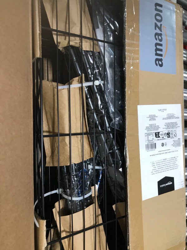 Photo 1 of Amazon Basics 5-Shelf Adjustable Storage Shelving Unit (200 lbs Loading Capacity per Shelf), Steel Organizer Wire Rack, Black (24" L x 14" W x 60" H) 5- Shelf Narrow No Wheels Black