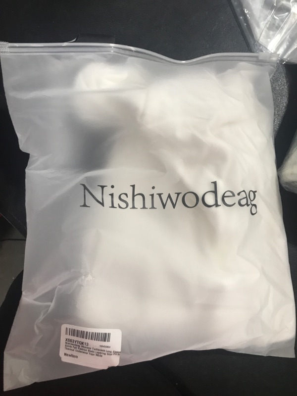 Photo 1 of Nishiwodeag Womens Turtleneck Long Sleeve Shirts Fall Fashion Basic Layering Slim Fit Soft Thermal Underwear Tops (US, Alpha, Medium, White)