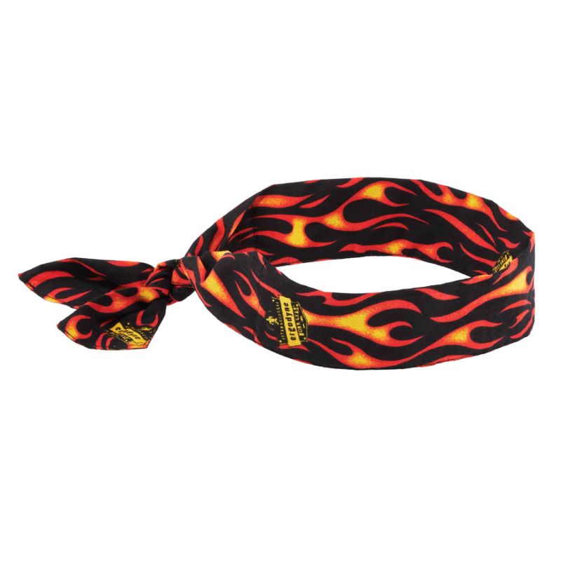 Photo 1 of Ergodyne Chill-ItsÂ® 6700 Evaporative Cooling Bandana - Tie Flames