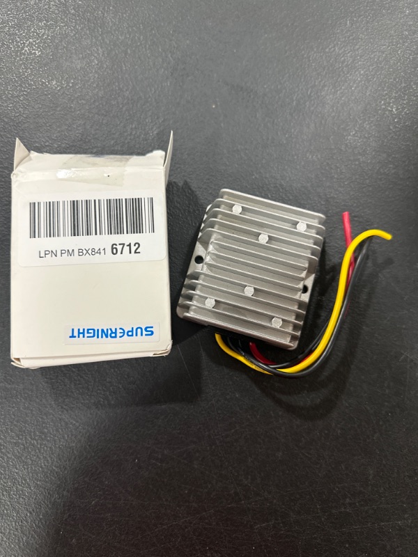 Photo 1 of DC Voltage Reducer Converter DC 8V-40V to 13.8V 10A 138W Automatic Step Down Up Voltage Regulator Power Converter Waterproof Module Transformer for Golf Cart Club Car