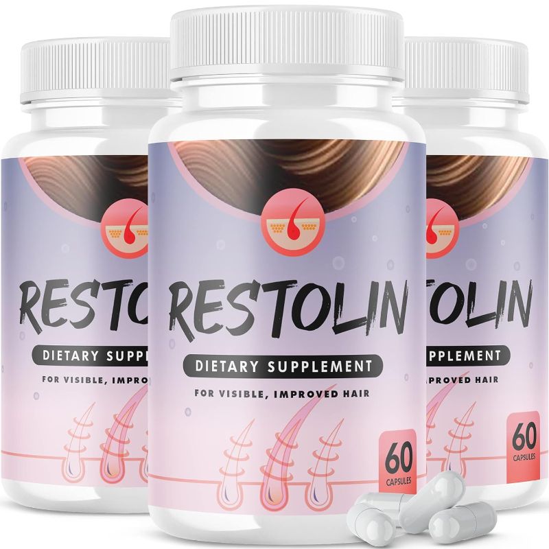 Photo 1 of (3 Pack) Restolin Advanced Hair Regrowth Growth Pills Supplement (180 Capsules) EXP 8/2025