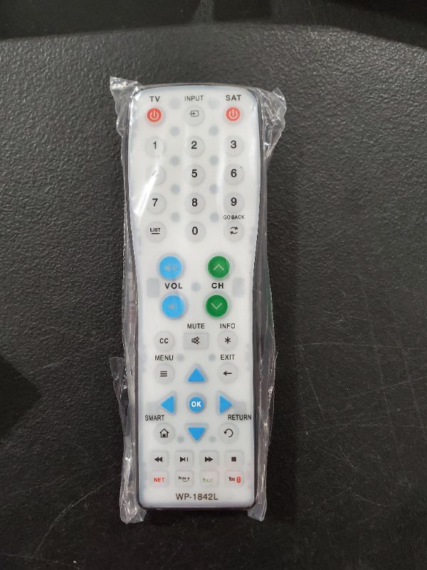 Photo 1 of Waterproof Universal TV Remote Control for TV, Audio System, Cable/Satellite Box, DVD Player, Roku TV, Apple TV, Easy Clean - 2 in 1