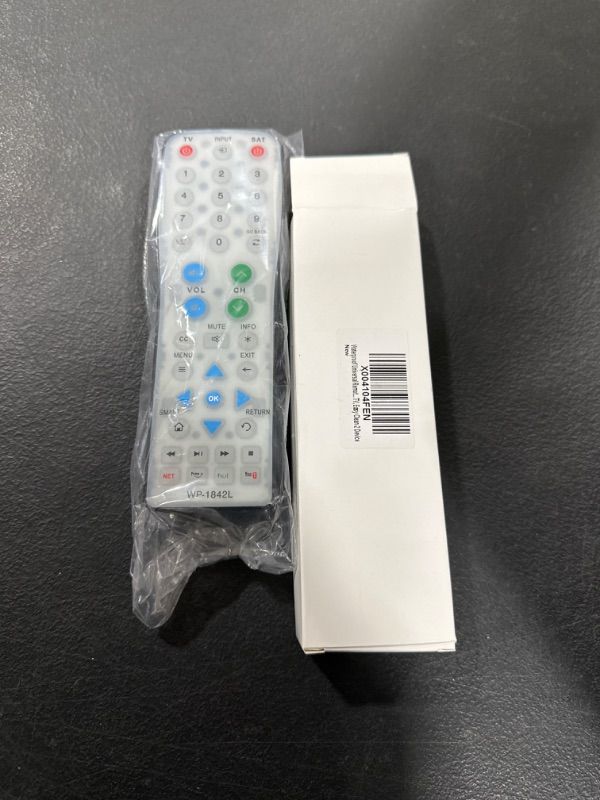 Photo 1 of Waterproof Universal TV Remote Control for TV, Audio System, Cable/Satellite Box, DVD Player, Roku TV, Apple TV, Easy Clean - 2 in 1