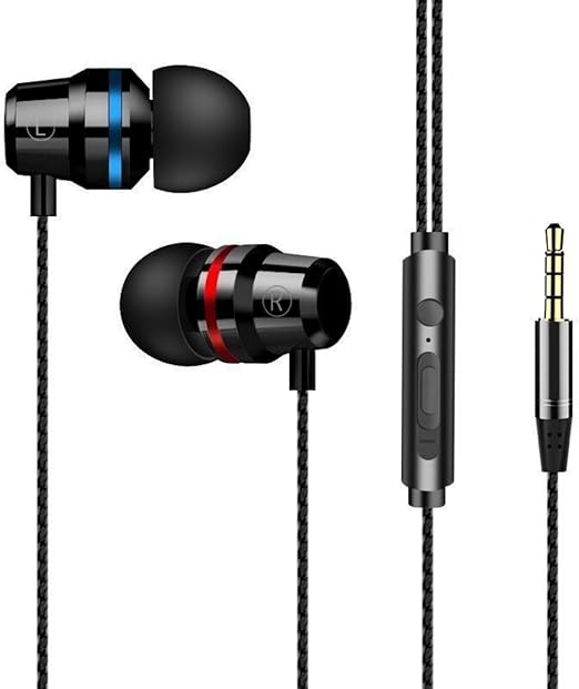 Photo 1 of Metal Wired Earphone Professional in Ear Headset with Built-in Microphone 3.5mm in-Ear Wired Earphone Heavy Bass Sound Quality Music Sport Headset
