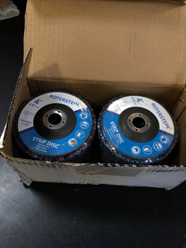 Photo 2 of 10 Pack Strip Discs Stripping Wheel 4 inch for Angle Grinder Clean and Remove Paint Coating Rust Welds Oxidation (4" x 5/8")