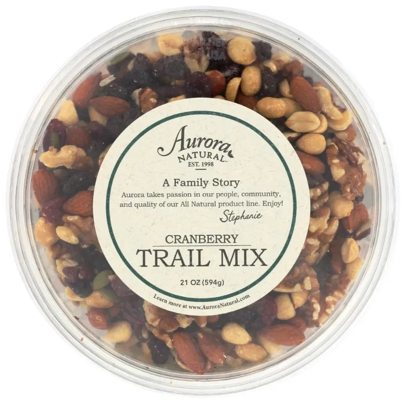 Photo 1 of 2 packs Aurora Natural Products Trail Mix Cranberry, 21 Oz, exp 10 17 2024