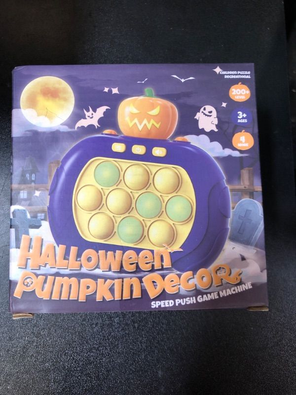 Photo 1 of Anditoy Halloween Pop Quick Push Game, Handheld Light up Bubble Fidget Game Toy for Kids Boys Girls Teens Halloween Toys Halloween Treat Bags Gifts