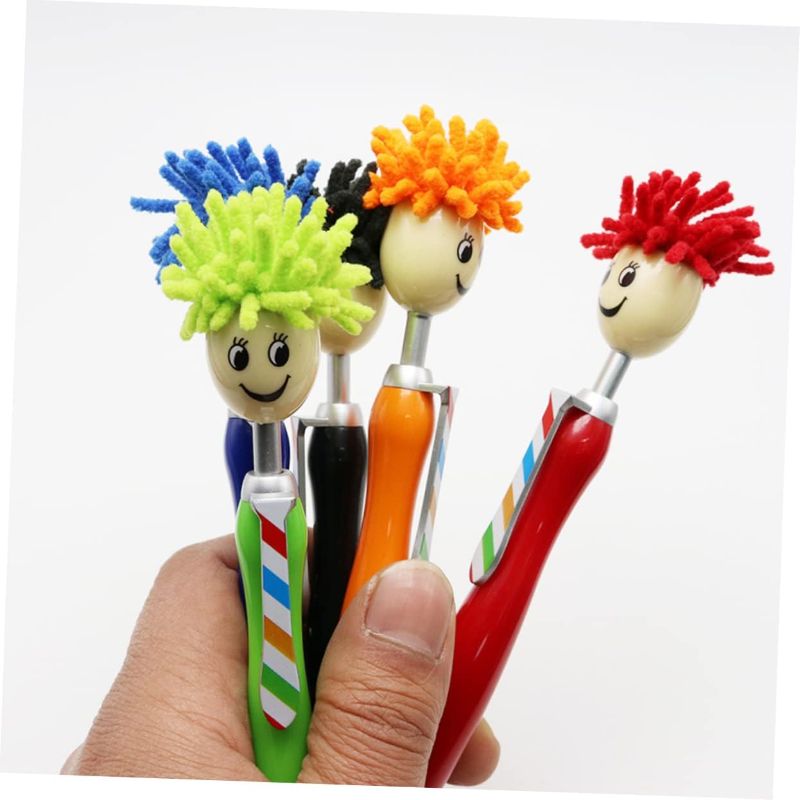 Photo 1 of 48 Pieces Doll Head Ballpoint Pen Kids Stylus Pen Capacitive Writing Pen Purple Pens Funny Pens Tablet Stylus Pen Active Stylus Pen Practical Screen Pens Children' Plush Cartoon